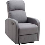 👉 Relaxfauteuil grijs linnen active HOMCOM met ligfunctie 66 x 95 99cm 4250871261949