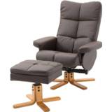 👉 Relax fauteuil active bruin HOMCOM Relaxfauteuil met hocker en ligfunctie 4250871251827