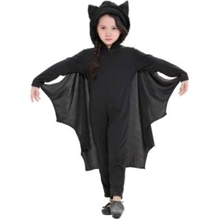 👉 Jumpsuit l active kinderen Halloween-kostuum Bat-stijl Cosplaykostuums Podiumkostuum Maat: L, Aanbevolen hoogte: 130-140 cm