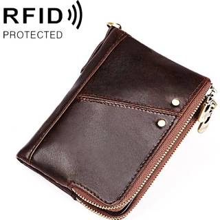 👉 Portemonnee active Tassen>Huis&Tuin mannen 3533 Antimagnetic RFID Topnerfleer Crazy Horse Texture Heren Business Vrije tijd (koffie)