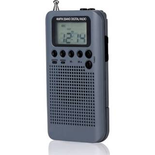 👉 Luidspreker grijs active HRD-104 mini draagbare FM + AM tweebandsradio met (grijs)