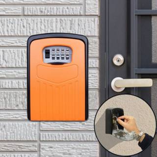 👉 Opbergdoos oranje metalen active Grote sluizen Villa Beveiligingskast Wandkast Kluis (Oranje)