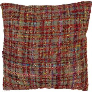 👉 Katoenen kussen rood vulling active Calero (Met Vulling) 8717506118581