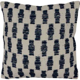 👉 Katoenen kussen blauw wit vulling active Bo Blauw/Wit (Met Vulling) 8717506118604