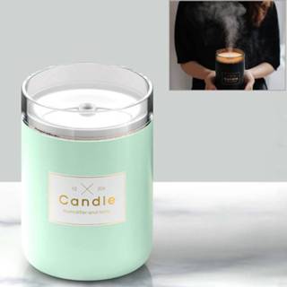 👉 Kaars groen active onderdelen 3life-204 1.5W USB-bureau-luchtbevochtiger Diffuser Aroma Mist-vernevelaar met LED-nachtlampje voor kantoor, slaapkamer thuis, capaciteit: 220ml, DC 5V (groen)