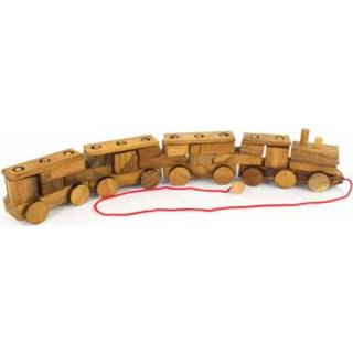 👉 Houten Speelgoed Trein - Puzzel (55 cm)