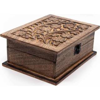 👉 Opbergdoos Duurzaam Hout Bloemen Handgemaakt (20 cm)