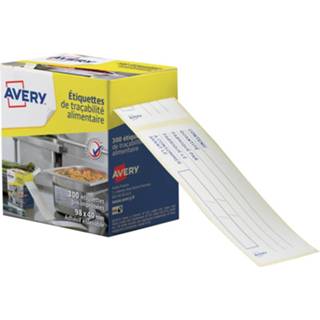 👉 Etiket Avery etiketten voor voedselcodering, ft 98 x 40 mm, 1 rol met 300 afscheurbare in dispenser 5014702085857