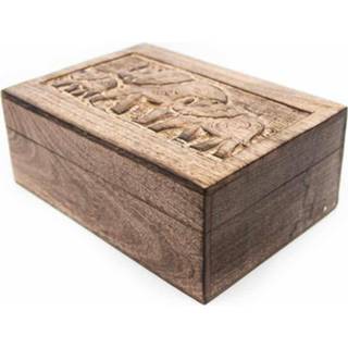 👉 Opbergdoos hout active Duurzaam Olifanten Handgemaakt (25 cm) 7448143652602