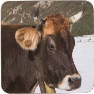 👉 Onderzetter active Onderzetters Winter Zwitserse Koe (Set van 6) 8716522049954