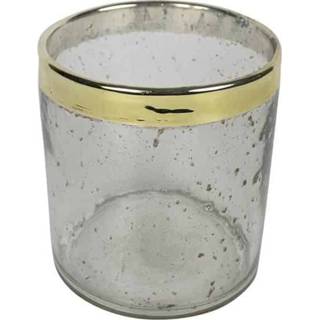 👉 Waxine licht houder glas active Waxinelichthouder van Handgeblazen Helder Stenen (9 x 7,5 cm) 8716522061765