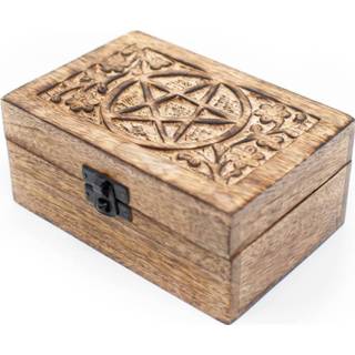 👉 Opbergdoos Duurzaam Hout Pentagram Handgemaakt (15 cm)