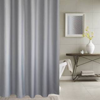 👉 Gordijn grijs polyester active Verdikking waterdicht en schimmel honingraat textuur doek douchegordijn badkamer gordijnen, grootte: 120 * 180cm (grijs)