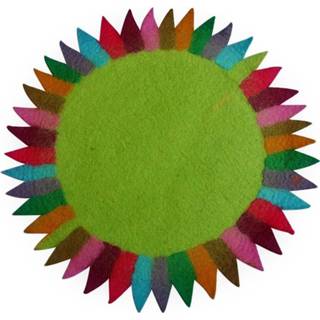 👉 Placemat groen vilt Zonnebloem Donkergroen 7110537928678