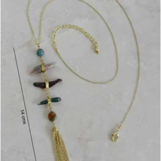 👉 Hals ketting edelsteen active Halsketting Treasures (60 x 8 cm) 8717506118956