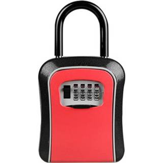 👉 Opbergdoos rood active Car Password Lock Beveiliging Box Haak Installatievrije kluisje (rood)