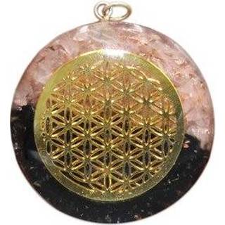 👉 Hanger edelsteen active zwarte Orgone Rozenkwarts en Toermalijn Flower Of Life 8900000401079