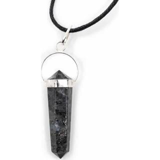 👉 Hanger zilverkleurig larvikiet Dubbeleinder 7448123837869