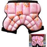 👉 Rolschaats roze active kinderen Buitensporten Rolschaatsen Beschermende uitrusting Heup Butt Gewatteerde shorts Broek (roze)