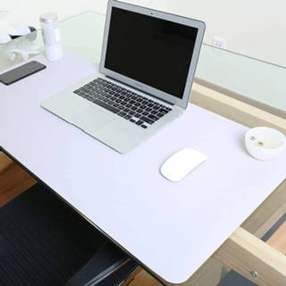 👉 Muismat zilvergrijs PVC active schoolbenodigdheden Multifunctionele Business dubbelzijdig lederen toetsenbord Pad tafel Mat Computer Desk Mat, grootte: 80 x 40cm (zilvergrijs)