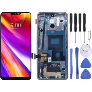 👉 Digitizer zilver active Lcd-scherm en volledige montage met frame voor LG G7 ThinQ / G710 G710EM G710PM G710VMP (zilver)