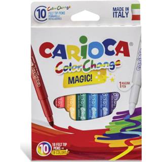 👉 Viltstift Carioca viltstiften Magic, 10 stiften in een kartonnen etui 8003511427771
