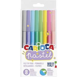 👉 Viltstift pastel Carioca viltstiften Pastel, 8 stiften in blister 8003511430320