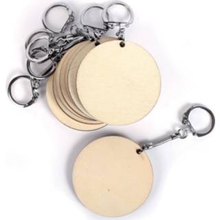 👉 Sleutelhanger hout Graine Créative hout, rond, diameter 55 mm, zakje van 10 stuks 3532431015515