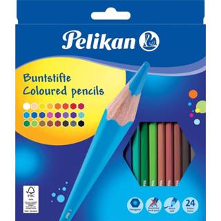 👉 Kleurpotlood Pelikan kleurpotloden, etui met 24 stuks in geassorteerde kleuren 4012700724014