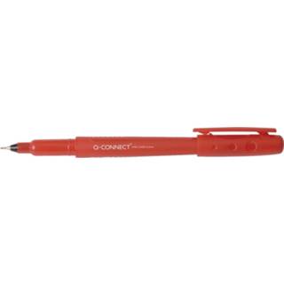 Fineliner rood Q-Connect fineliner, 0,4 mm, 5706002019969