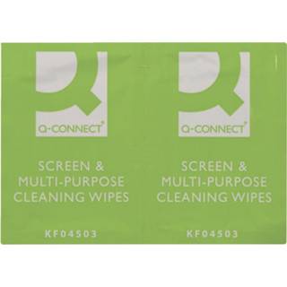 👉 Reinigingsdoekje Q-Connect reinigingsdoekjes, multifunctioneel gebruik, doos van 100 zakjes 5706002045036