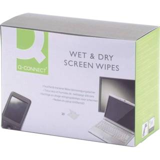 👉 Q-Connect Wet & Dry beeldschermreinigingsdoekjes, doos van 20 paar (1 en 1 Dry) 5706002321482