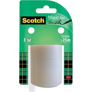 👉 Plakband Scotch Magic tape, 19 mm x 25 m, 3 rollen 5010027564190