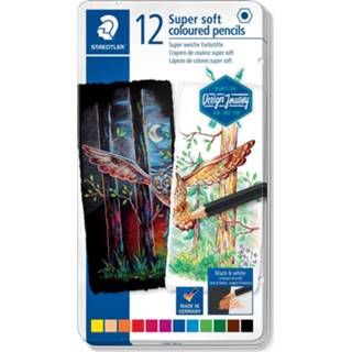 👉 Kleurpotlood metalen Staedtler Design Journey Super Soft, doos met 12 kleuren 4007817057070