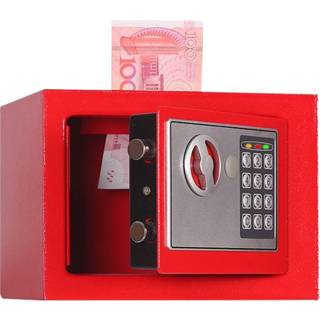 👉 Wandkast rood active 17E Home Mini Electronic Security Lock Box Kluis met muntautomaatfunctie (rood)