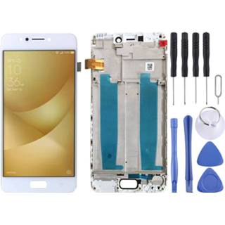 👉 Digitizer wit active Lcd-scherm en volledige montage met frame voor Asus Zenfone 4 Max ZC520KL X00HD (wit)