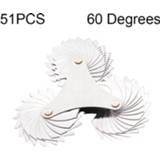 👉 Draadmeter active 51 STKS US Schroefdraadbladen met schroefdraad 60 graden CR Roestvrijstalen