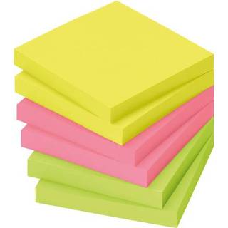 Houten blok One Size GeenKleur Info Notes 75x75mm assorti brilliant pak a 6 4011169048594