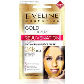 👉 Goud One Size GeenKleur Eveline Cosmetics Gold Lift Expert Rejuvenation Luxury Anti Wrinkle Mask 3in1 - 7ml. 5901761955040