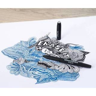 👉 Balpen zwart One Size GeenKleur Rollerbal Eberhard Faber erase it black 4087205821995