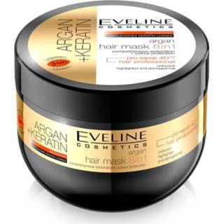 👉 Haarmasker One Size GeenKleur Eveline Cosmetics Argan Keratin Hair Mask 8in1 300ml. 5907609387882