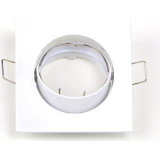 👉 Inbouwspot wit aluminium One Size GeenKleur Wit, Vierkant, Kantelbaar 7432022020071