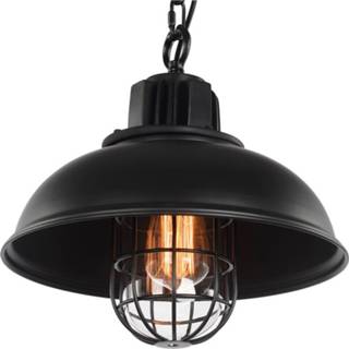 👉 Industriële hanglamp active zwart Brooklyn Vintage Industriele Kooi Met Ketting, 7432022421403