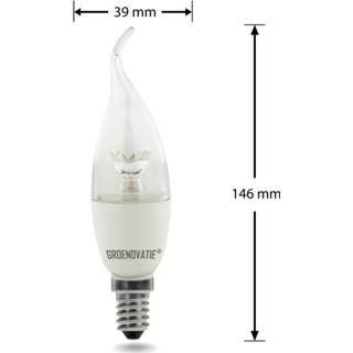 👉 Kaarslamp wit One Size GeenKleur E14 LED Tip 3W Warm Dimbaar 7432022627638