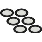 👉 Inbouw spot One Size GeenKleur zwart wit LED Inbouwspot 5W, Zwart, Rond, Warm Wit, Waterdicht IP65, 6-Pack 7432022628611
