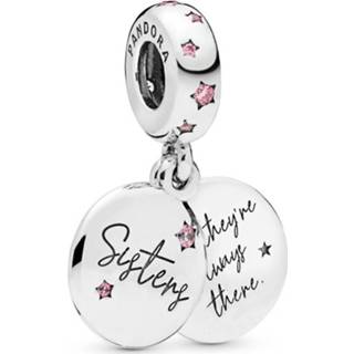 👉 Zilver One Size roze Pandora 798012FPC Hangbedel Forever Sisters 5700302775822