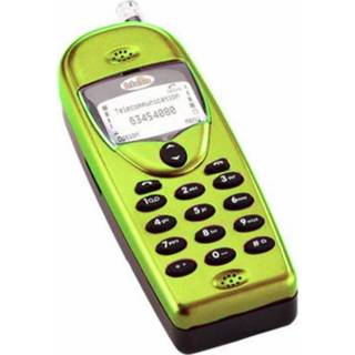 👉 Mobiele telefoon groen kunststof klein One Size met geluid 12 cm 8719817333585