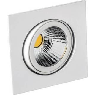 👉 Inbouwspot wit aluminium active Deluna VIERKANT-LED kantelbaar wit, 8 W, 2700K 4028232323380