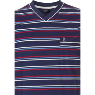 👉 Blauw mannen Katoenen heren shortama 'sporty fine stripes' 8719833156373