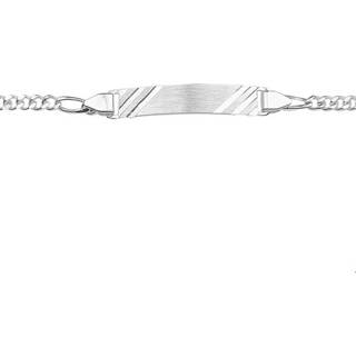 👉 Graveer armband zilver vrouwen active TFT Graveerarmband Figaro Plaat 5,0 mm 16 - 18 cm 8718834074204